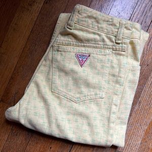 Vintage guess high waisted printed jeans